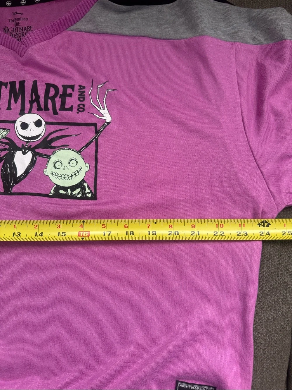 Disney Nightmare Before Christmas Sleep Shirt Pink Jack Skellington Women’s XL - Picture 8 of 9